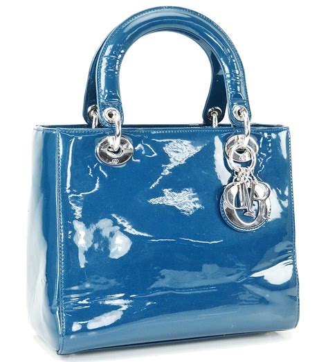 blue dior purse